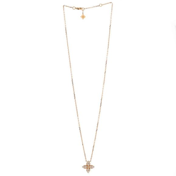 Louis Vuitton Star Blossom Pendant Necklace 18K Rose Gold and Diamonds - - Picture 2 of 4
